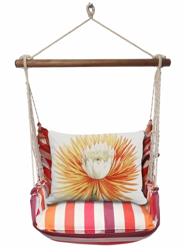 Cristina Stripe Cactus Blossom Hammock Chair Swing Set - Click to enlarge