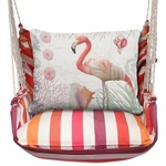 Cristina Stripe Flamingo Sealife Medley Hammock Chair Swing Set