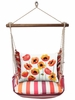Cristina Stripe Poppy Blossoms Hammock Chair Swing Set