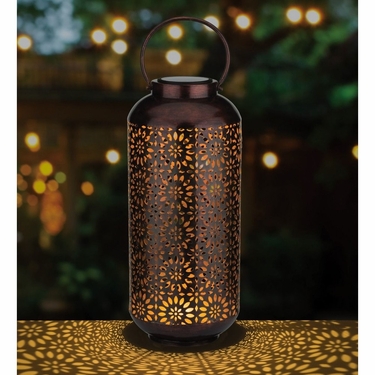 Cylinder Shadow Solar Lantern - Bronze - Click to enlarge