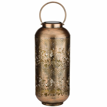Cylinder Shadow Solar Lantern - Gold - Click to enlarge