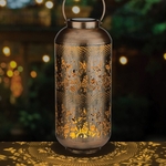 Cylinder Shadow Solar Lantern - Gold