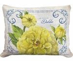 Dahlia Yellow Outdoor Pillow