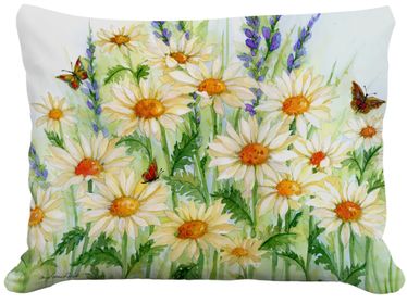 Daisy Field Outdoor Pillow - Click to enlarge