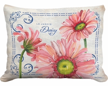 Daisy Pink Outdoor Pillow - Click to enlarge