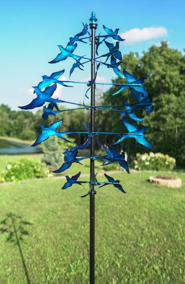 Dancing Bluebirds Wind Spinner - Click to enlarge