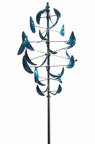 Dancing Leaves Wind Spinner - Blue - Click to enlarge