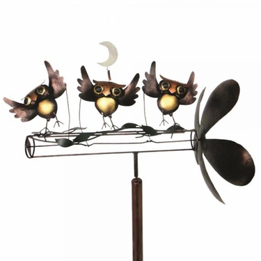 Dancing Owls Whirligig Stake - Click to enlarge