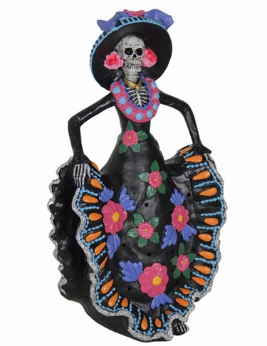 Day of The Dead Dancing Lady w/LED Timer - Click to enlarge