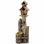 Decorative Birdhouse Cardinal Fountain