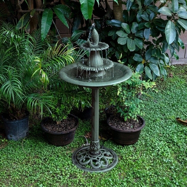 Decorative Fish Birdbath Garden Fountain - Click to enlarge