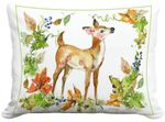 Deer w/Leaves Outdoor Pillow
