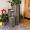 Descending Pillars Fountain w/LED Lights