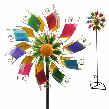 Diamonds and Beads Wind Spinner Stake - Click to enlarge