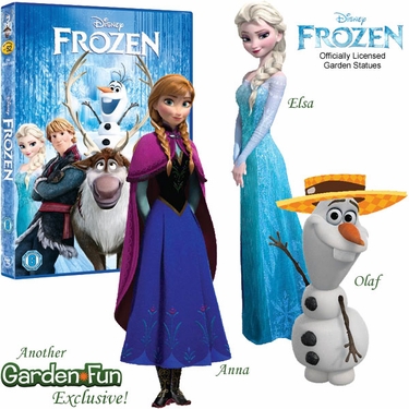 Disney's Frozen Garden Statues w/ Frozen DVD! - Click to enlarge