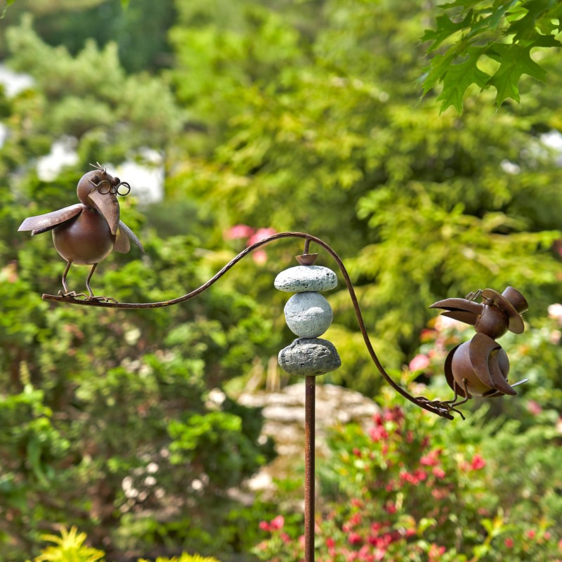 小物 sebasgarden Distressed Rust Spinning Garden Stakes (Set of 6) only $309.99 at