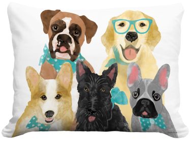 Dog Portrait Outdoor Pillow - Click to enlarge