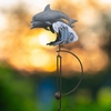 Small Dolphin Duo Balance Rocker Garden Stake