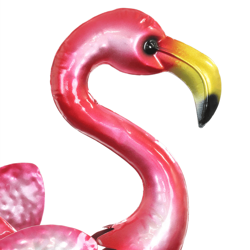 Exhart Solar Flamingo WindyWing with Pink LED Lights 2.28 ft