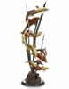 Dozen Dolphin Pod Seascape Sculpture