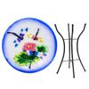 Dragonflies Glass Birdbath w/Stand