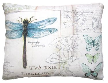 Dragonfly Butterfly Study Outdoor Pillow - Click to enlarge