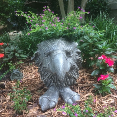 Eagle Mascot Planter - Graystone Finish - Click to enlarge
