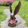 Eagle With USA Flag Statue