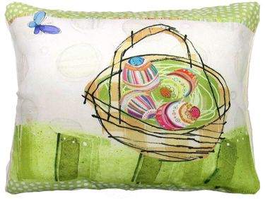 Easter Basket Outdoor Pillow - Click to enlarge