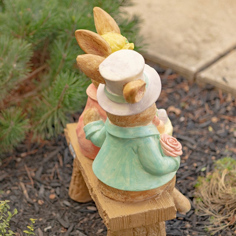 Fancy Easter Bunny Couple Garden Statue only $234.99 at