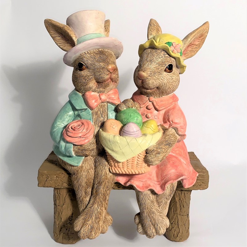 Amazon.com: Jy.Cozy Garden Rabbit Statues - Adorable Resin