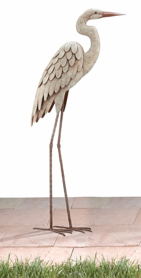 Egret Bird Garden Decor - Click to enlarge