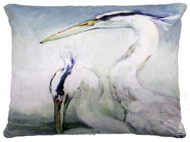Egret Pals Outdoor Pillow - Click to enlarge