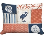Egret Patchwork Outdoor Pillow