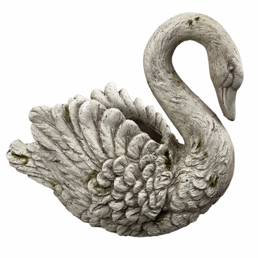Elegant Feathered Swan Planter - Click to enlarge