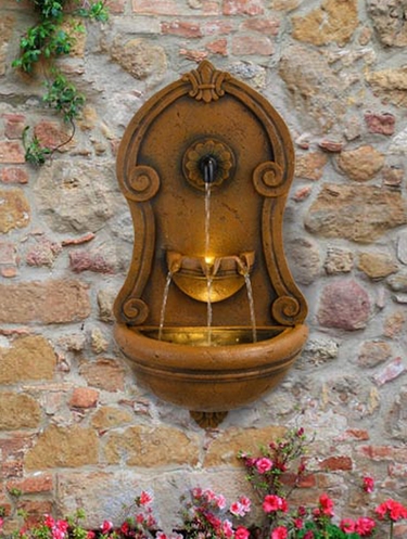 European Wall Fountain w/LED Lights - Click to enlarge