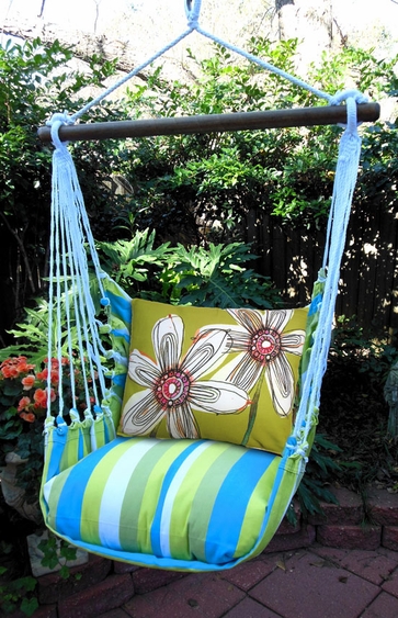 Fabulous Flowers Hammock Chair Swing Set - Click to enlarge