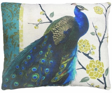 Fabulous Peacock Outdoor Pillow - Click to enlarge