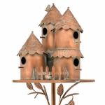 Multi Home Fairytale Style Birdhouse Stake Multi Home Fairytale Style Birdhouse Stake