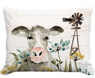 Farm Cow Outdoor Pillow - Click to enlarge