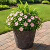Faux Bark Dark Gray Planter (Set of 4)