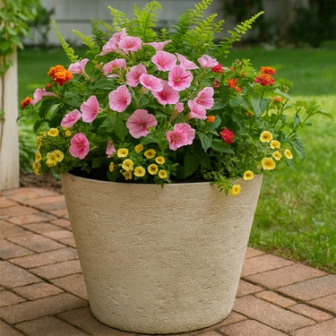Faux Bark White Planters (Set of 4) - Click to enlarge