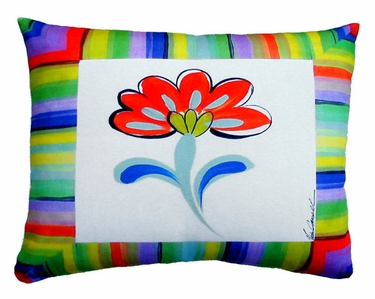 Fine & Dandy Flower Outdoor Pillow - Click to enlarge