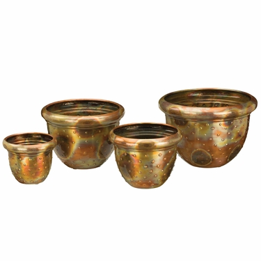 Flamed Dots Nesting Planters (Set of 4) - Click to enlarge