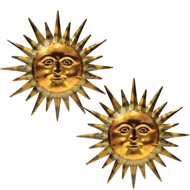 Metallic Hot Sun Wall Decor (Set of 2) - Click to enlarge