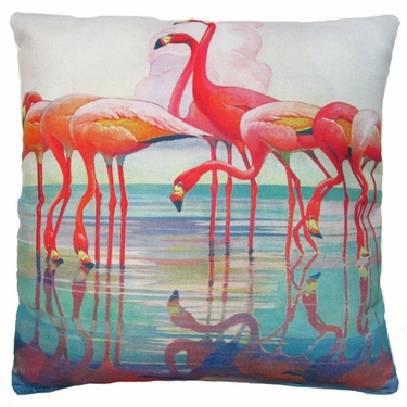 Flamingos Outdoor Pillow - Click to enlarge