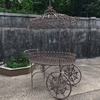 Fleur De Lis Parisian Style Flower Cart - Antique Bronze