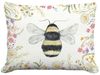 Floral Bee Outdoor Pillow