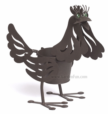 Flossy the Garden Hen Planter - Click to enlarge