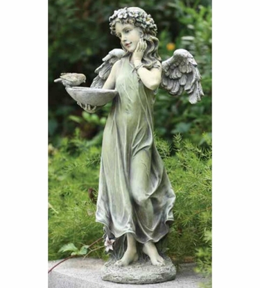 Flower Angel with Birdfeeder - Click to enlarge
